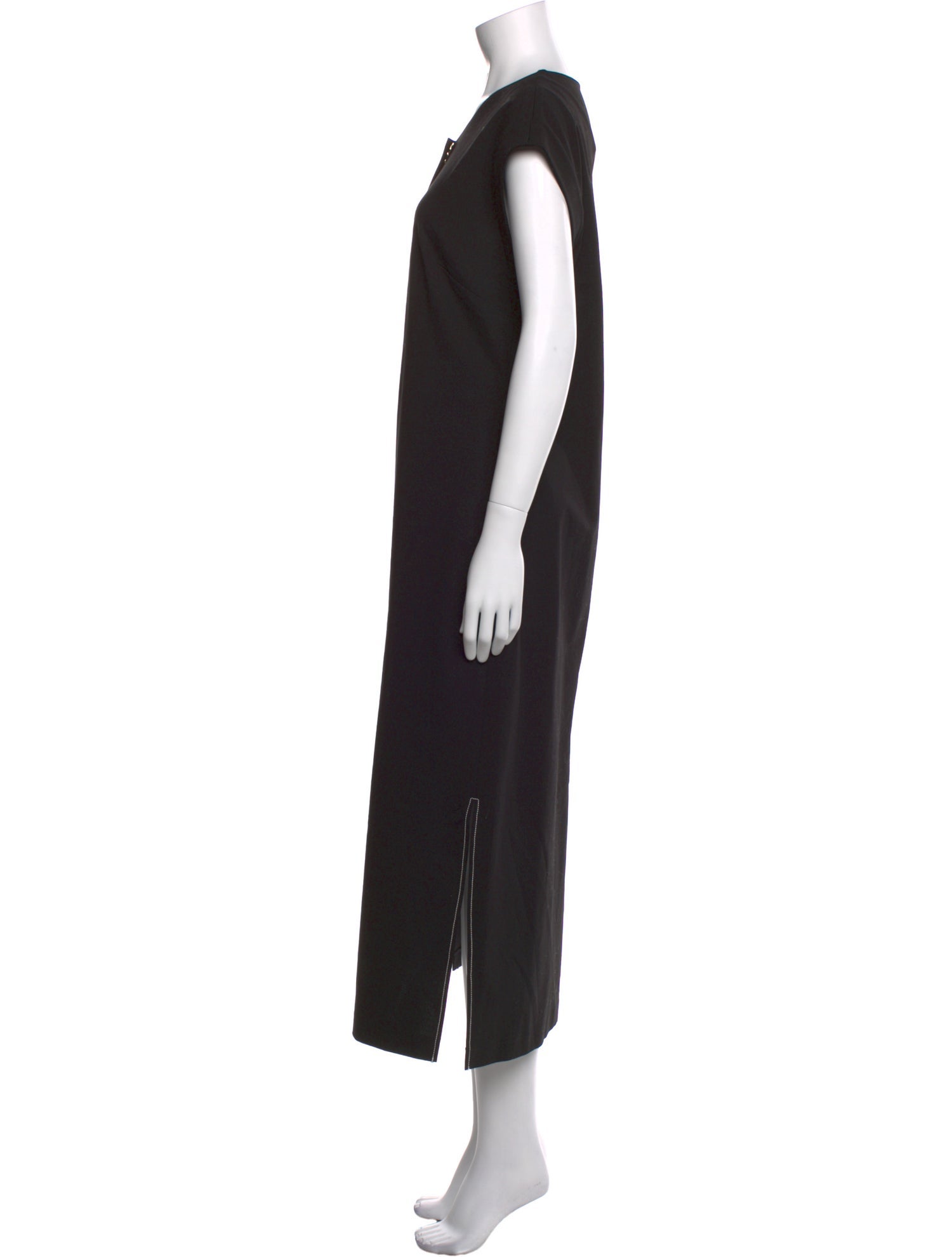 Donna Karan Crew Neck Long Dress