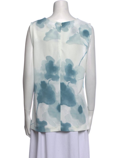 Donna Karan Printed Scoop Neck Top