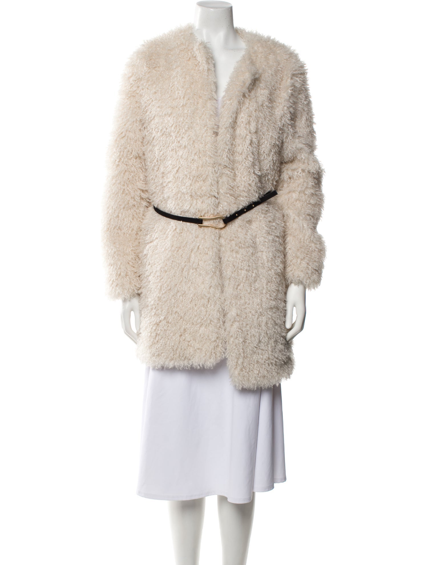 Donna Karan Faux Fur Faux Fur Coat
