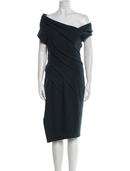 Donna Karan Wool Midi Length Dress