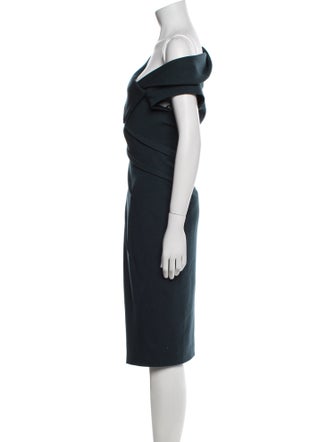 Donna Karan Wool Midi Length Dress