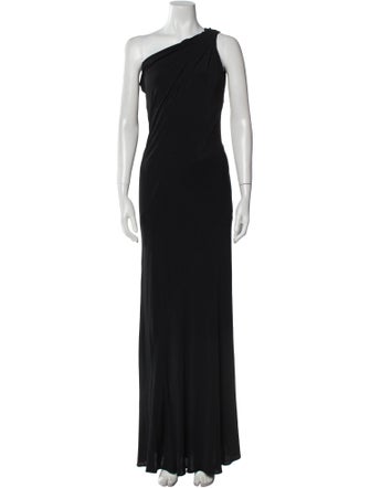 Donna Karan One-Shoulder Long Dress