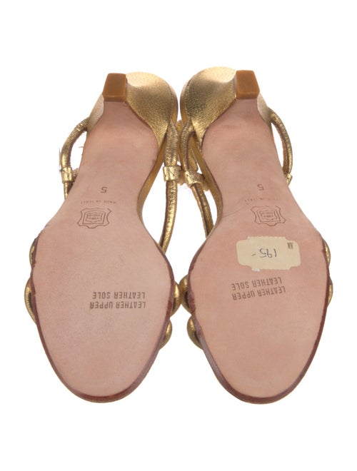 Donna Karan Leather Animal Print Slingback Sandals