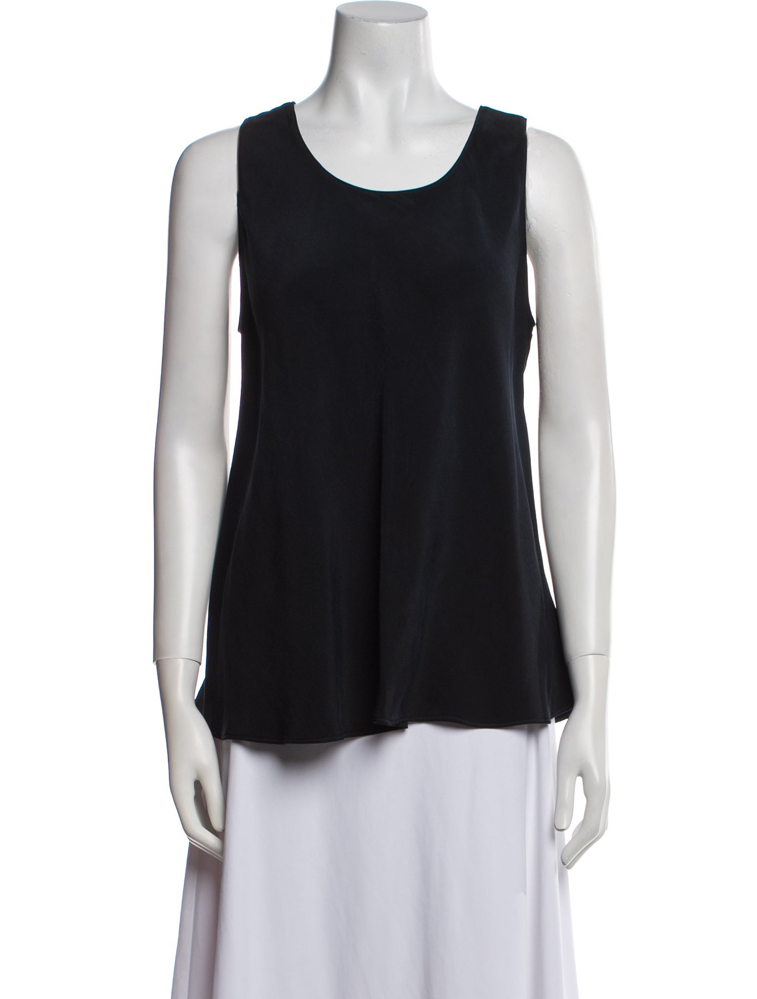 Donna Karan Silk Scoop Neck Top