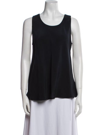 Donna Karan Silk Scoop Neck Top