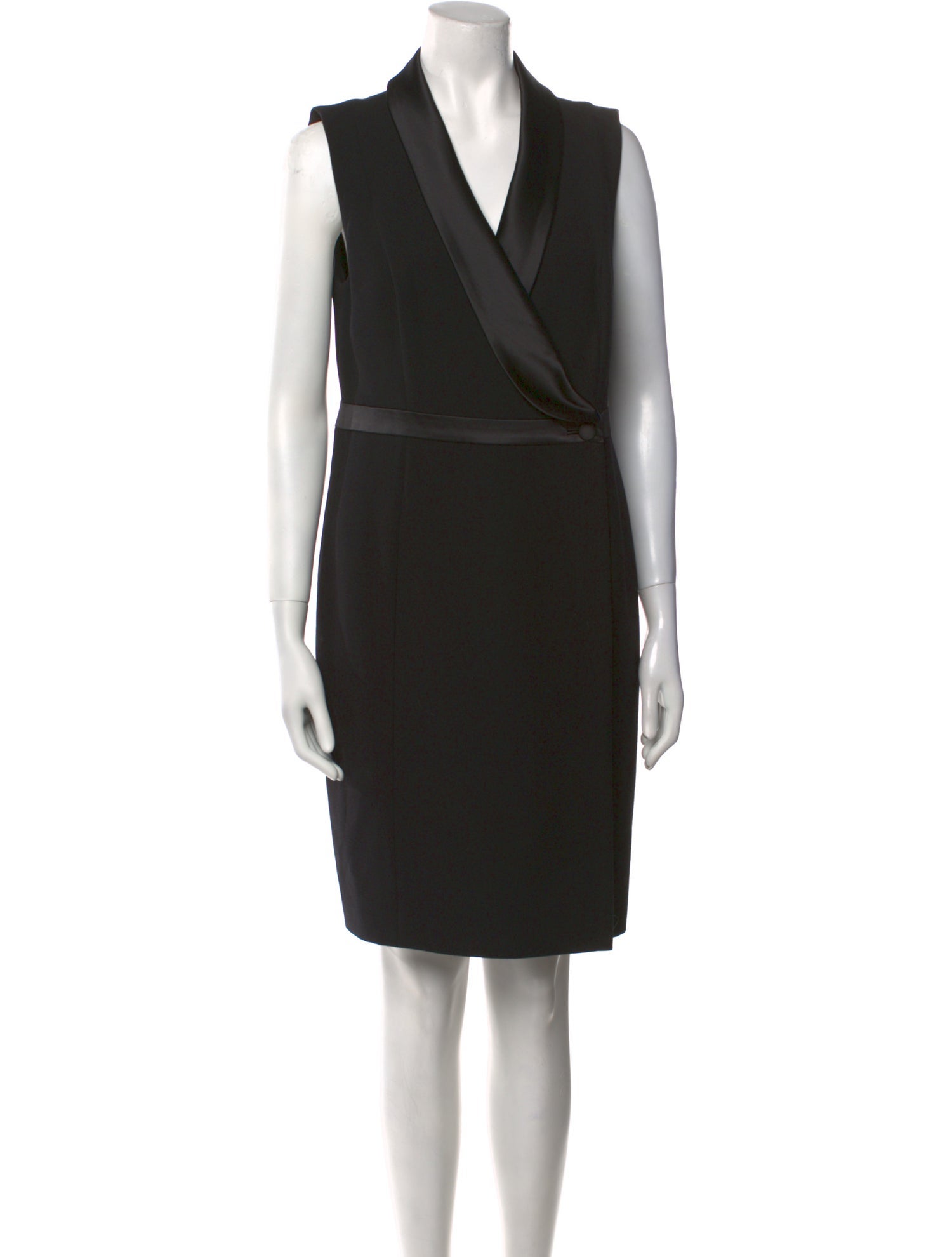 Donna Karan V-Neck Knee-Length Dress