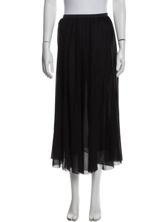 Donna Karan Silk Midi Length Skirt