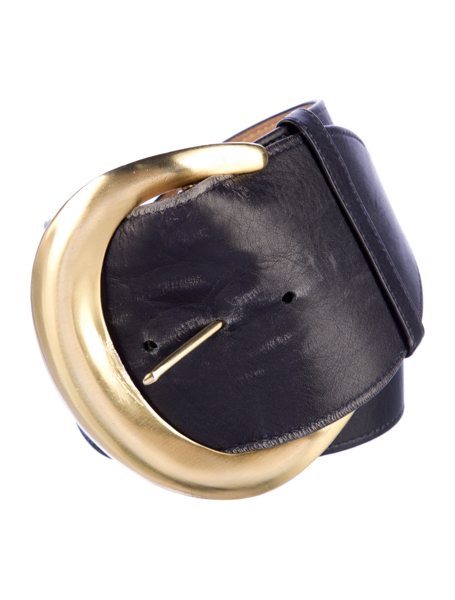 Donna Karan Wide Leather Belt