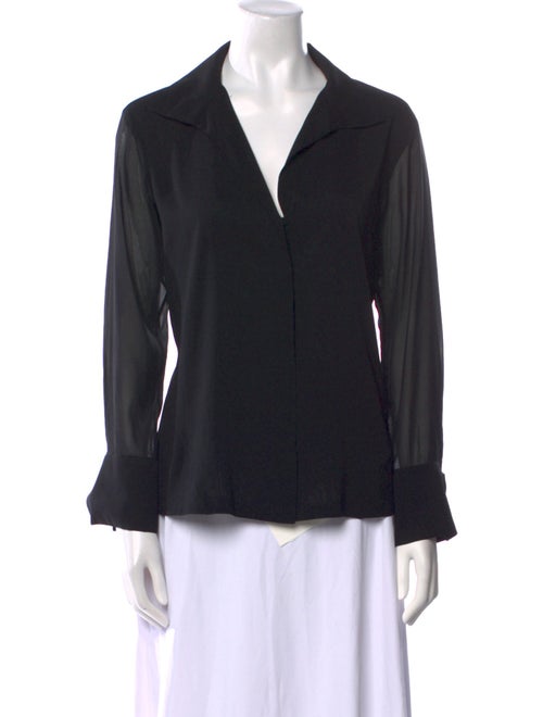 Donna Karan Long Sleeve Polo