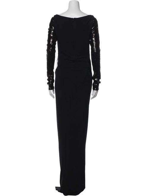 Donna Karan Bateau Neckline Long Dress