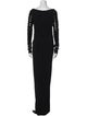 Donna Karan Bateau Neckline Long Dress