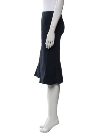 Donna Karan Linen Knee-Length Skirt