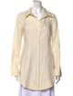 Donna Karan Long Sleeve Button-Up Top