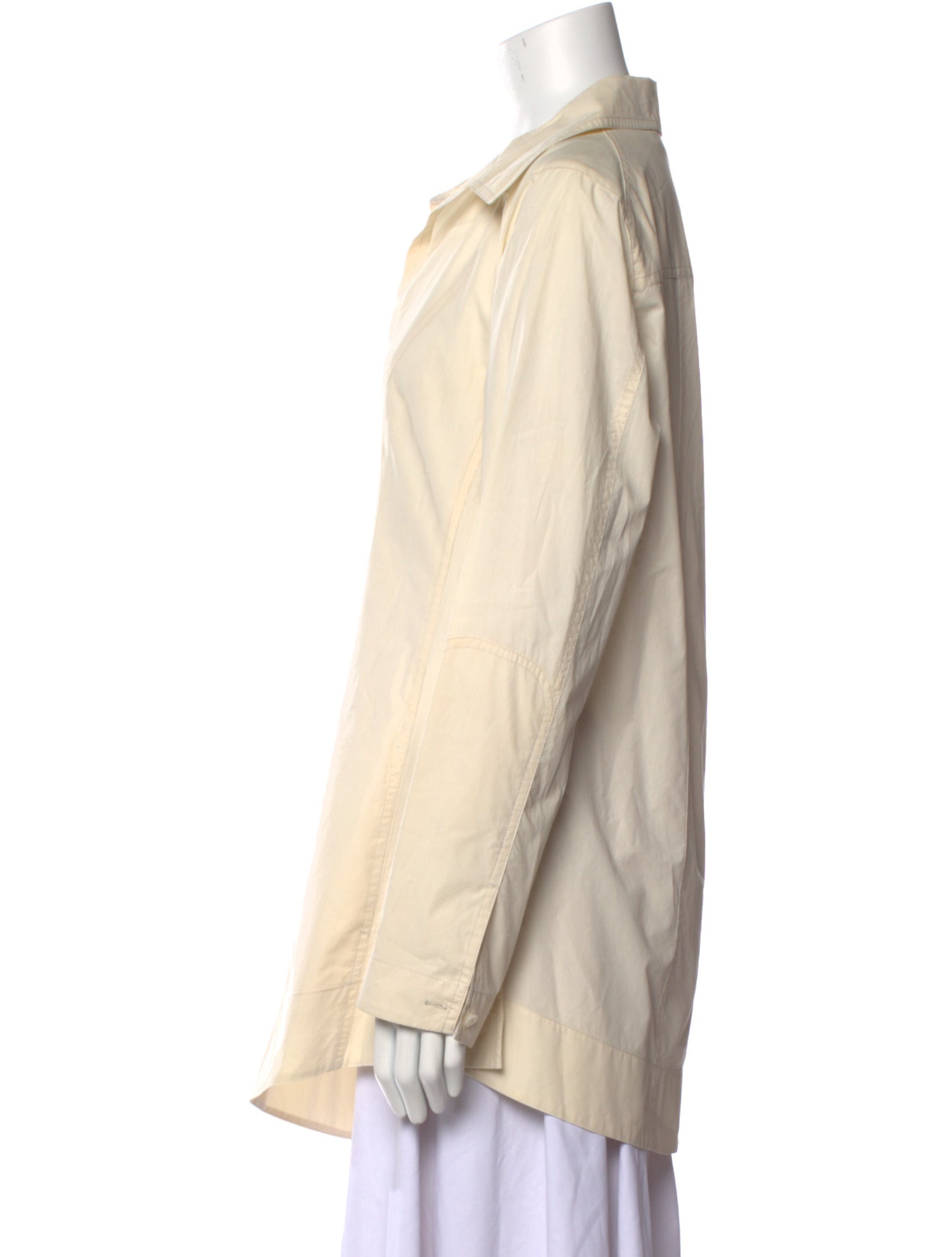 Donna Karan Long Sleeve Button-Up Top