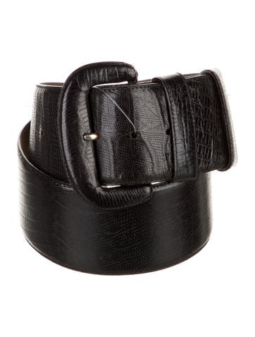 Donna Karan Belts Wide Embossed Leather Waist Belt L