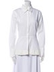 Donna Karan Long Sleeve Button-Up Top