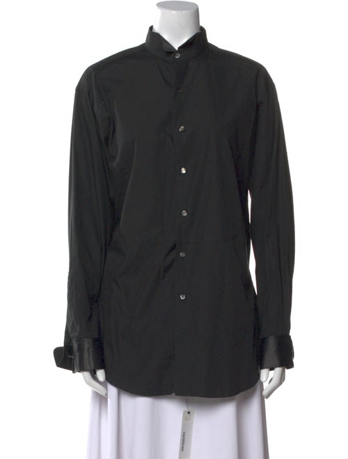 Donna Karan Long Sleeve Button-Up Top
