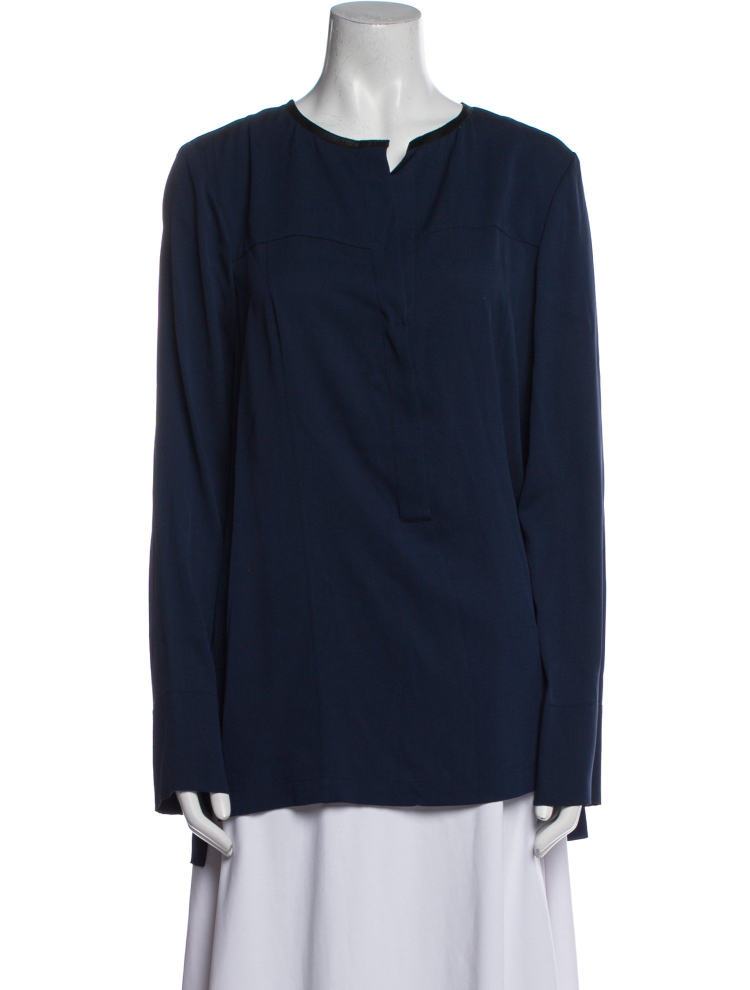 Donna Karan Silk V-Neck Blouse