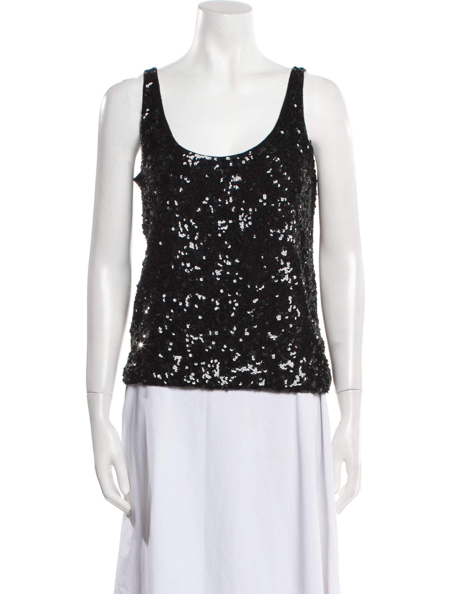 Donna Karan Wool Scoop Neck Top