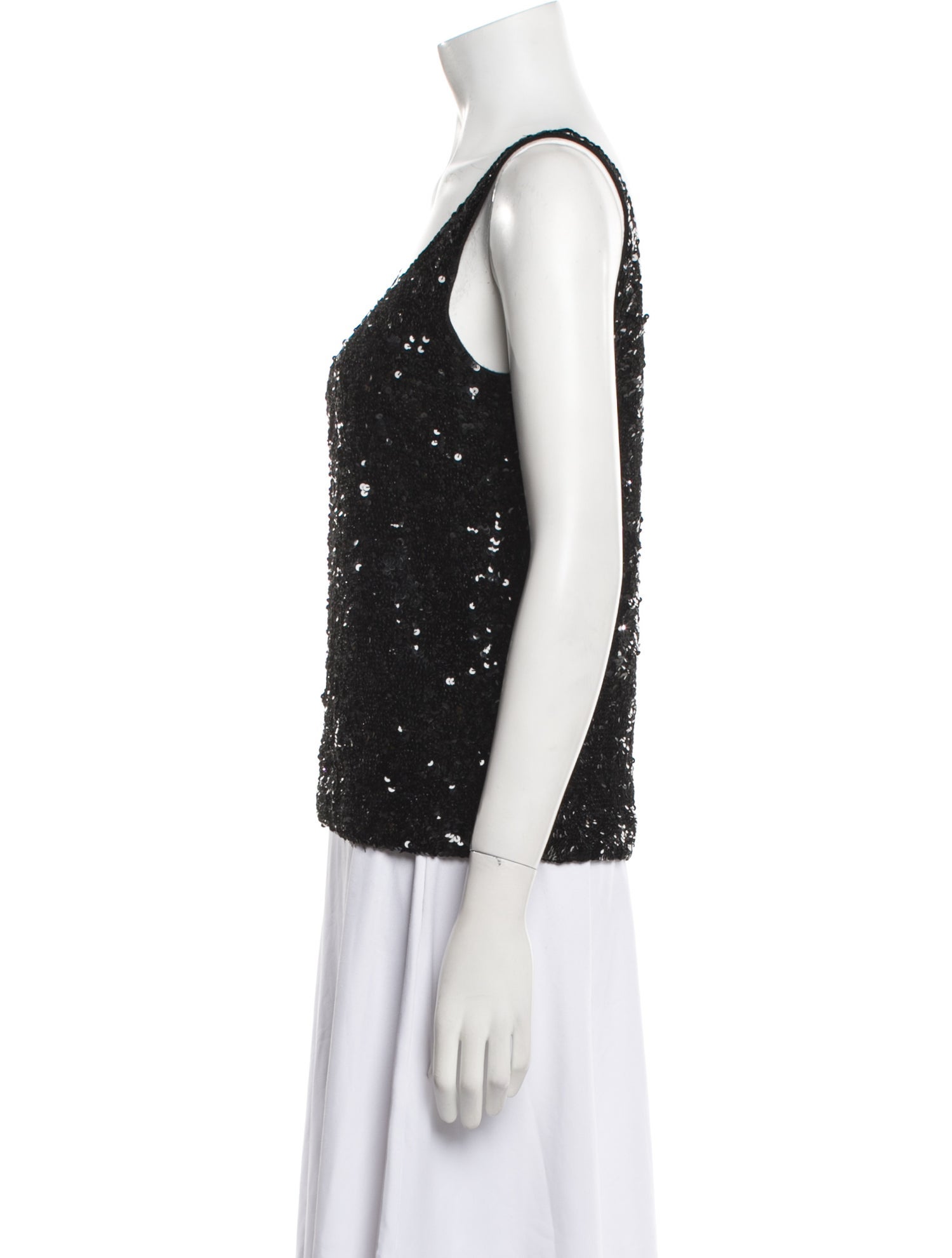 Donna Karan Wool Scoop Neck Top