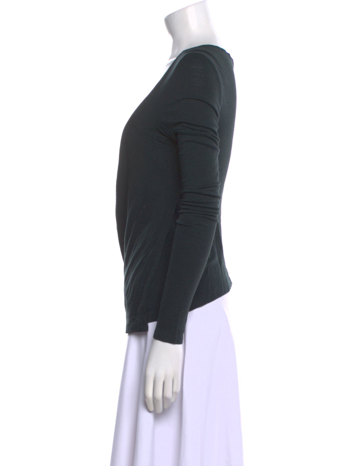 Donna Karan Wool Square Neckline Top