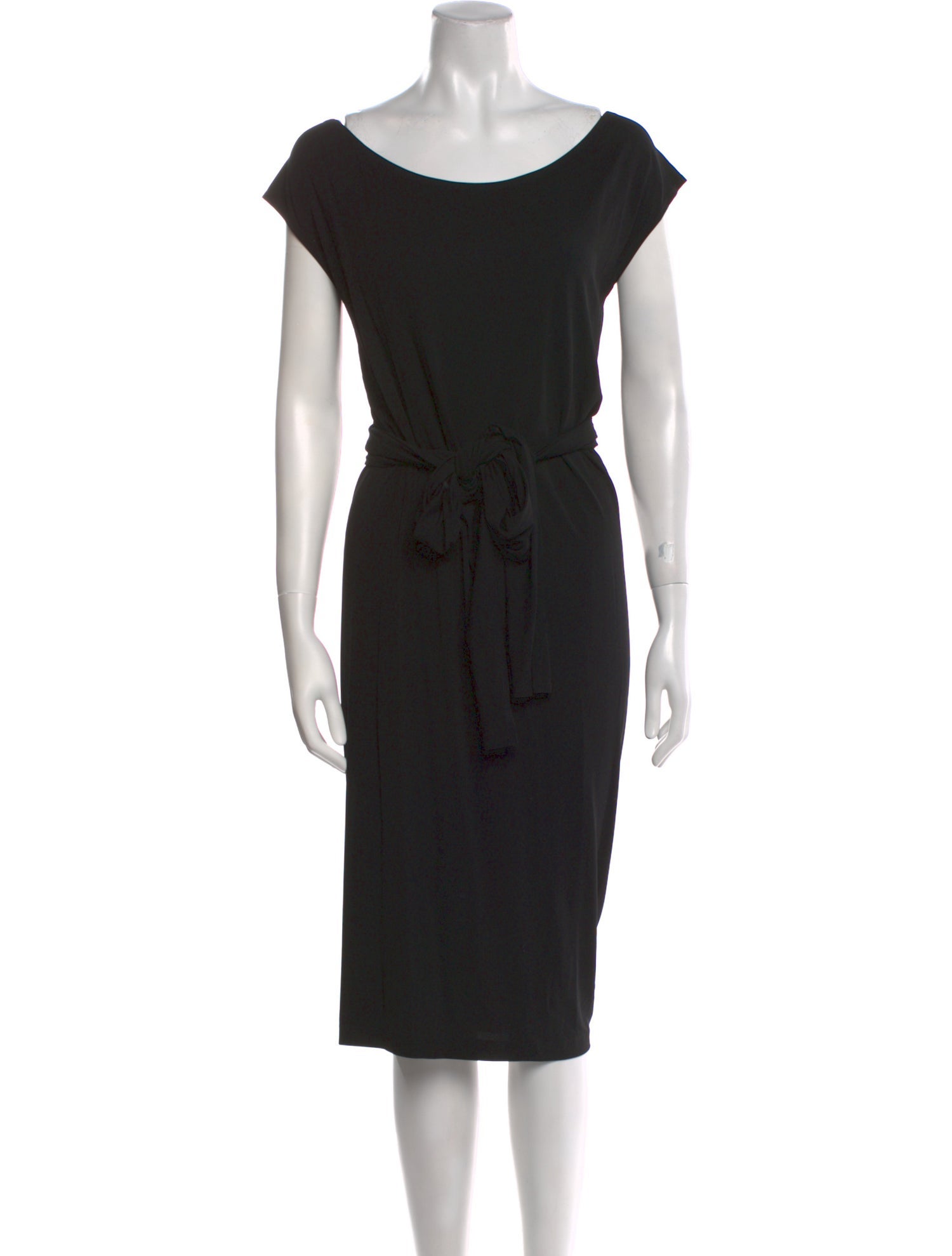 Donna Karan Bateau Neckline Knee-Length Dress