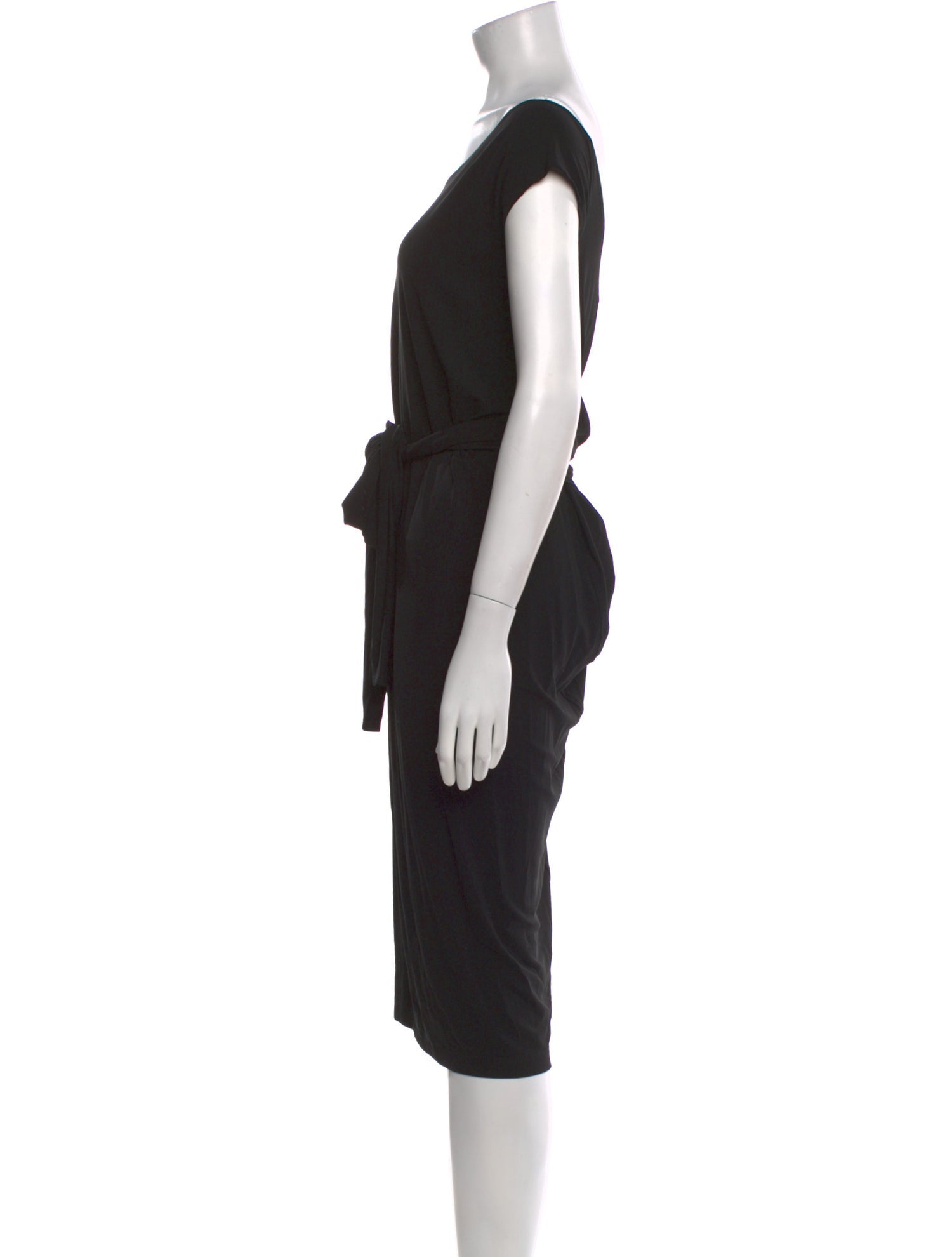 Donna Karan Bateau Neckline Knee-Length Dress