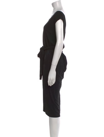 Donna Karan Bateau Neckline Knee-Length Dress