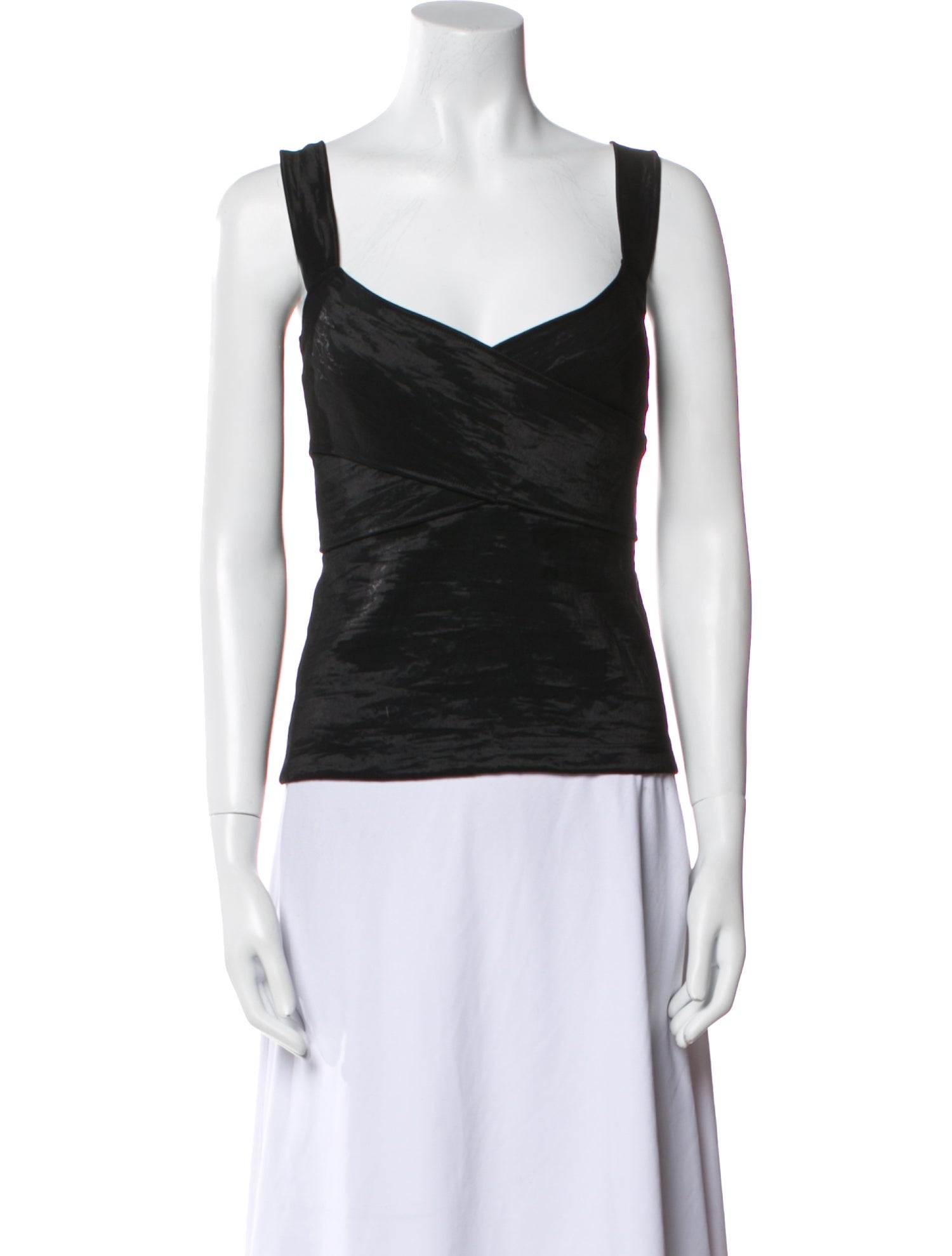 Donna Karan Square Neckline Sleeveless Top