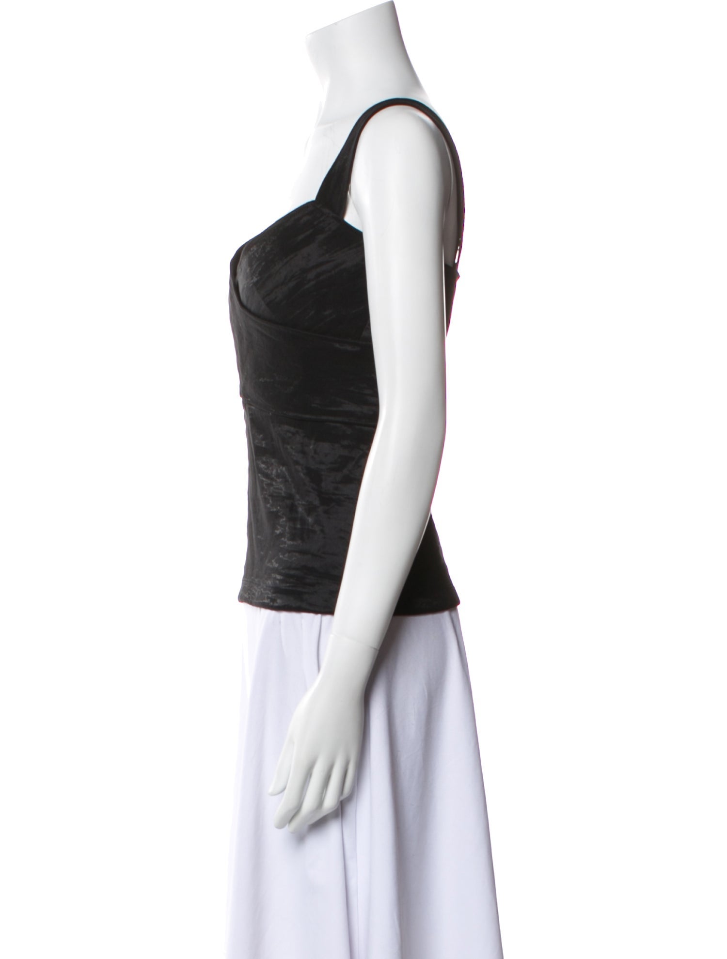 Donna Karan Square Neckline Sleeveless Top