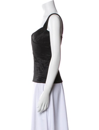 Donna Karan Square Neckline Sleeveless Top
