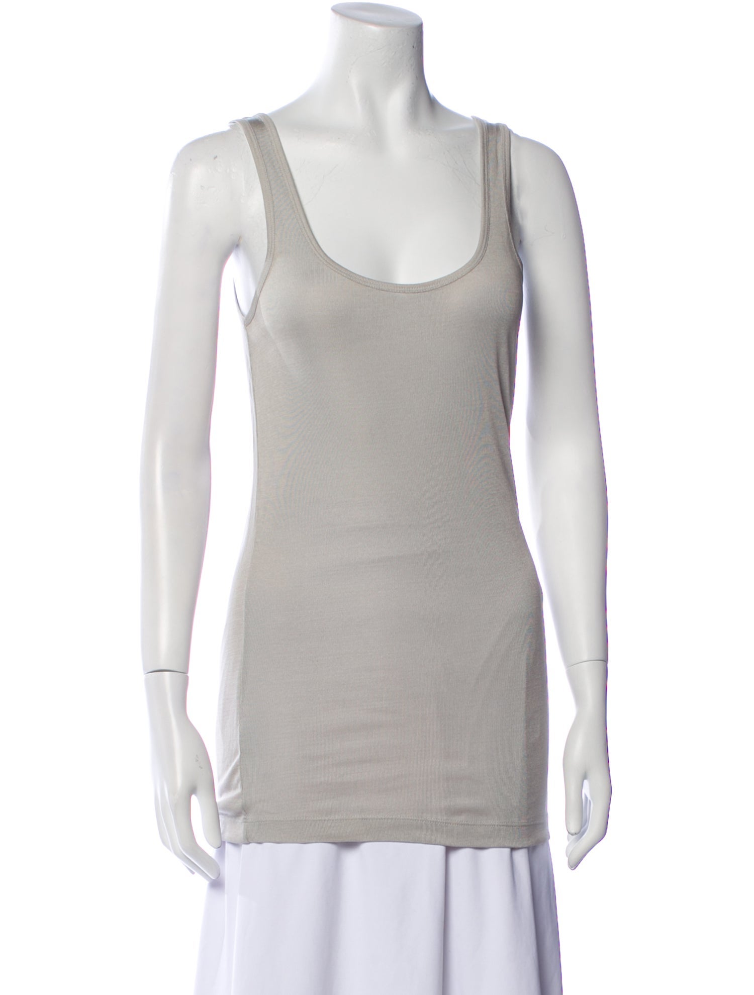 Donna Karan Silk Scoop Neck Top