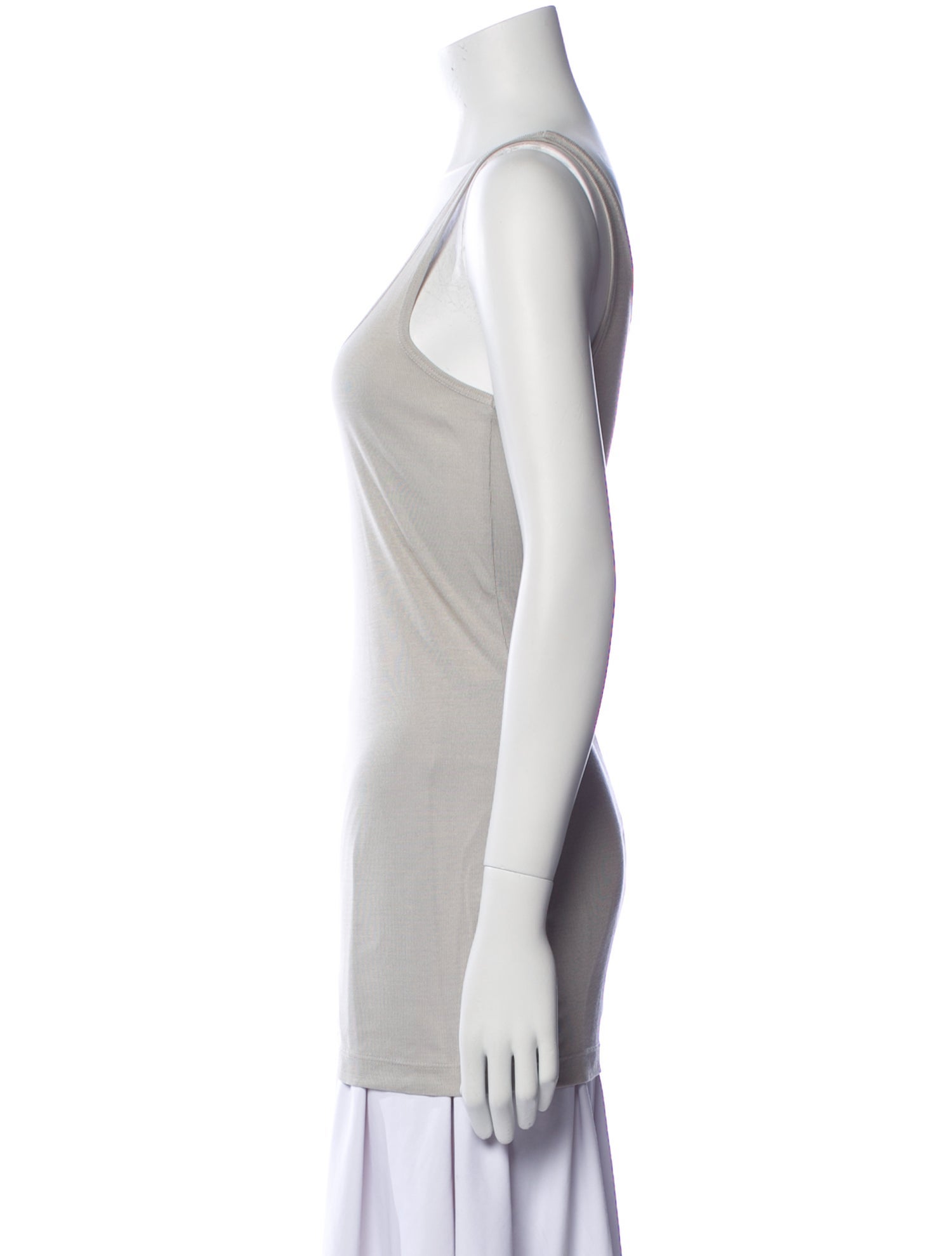 Donna Karan Silk Scoop Neck Top