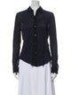 Donna Karan Long Sleeve Button-Up Top