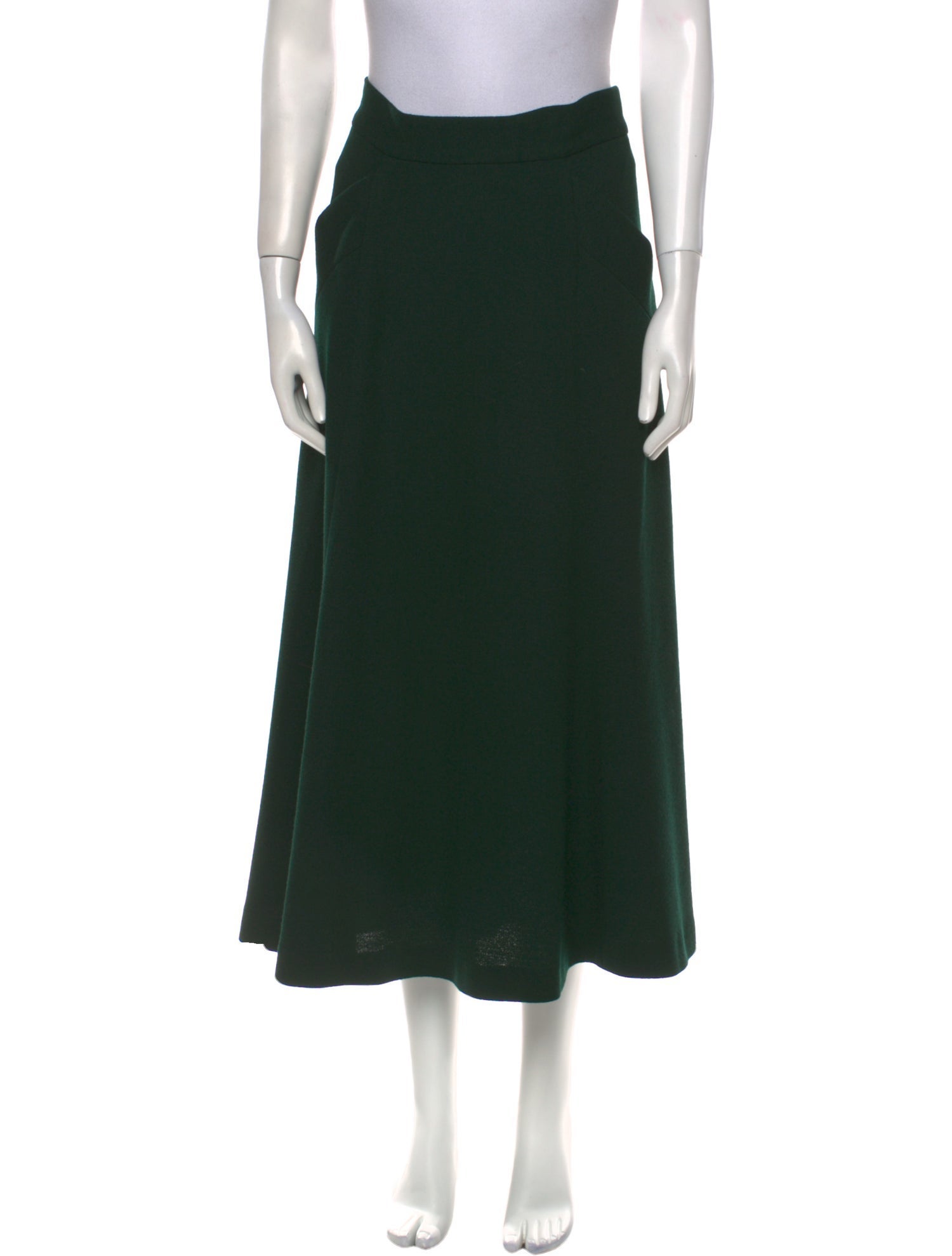 Donna Karan Wool Midi Length Skirt