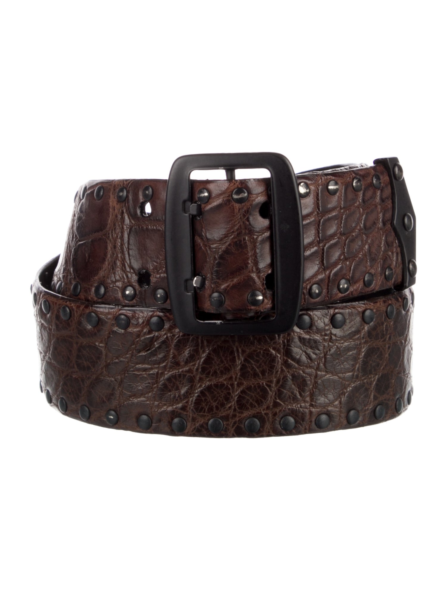 Donna Karan Wide Alligator Waist Belt