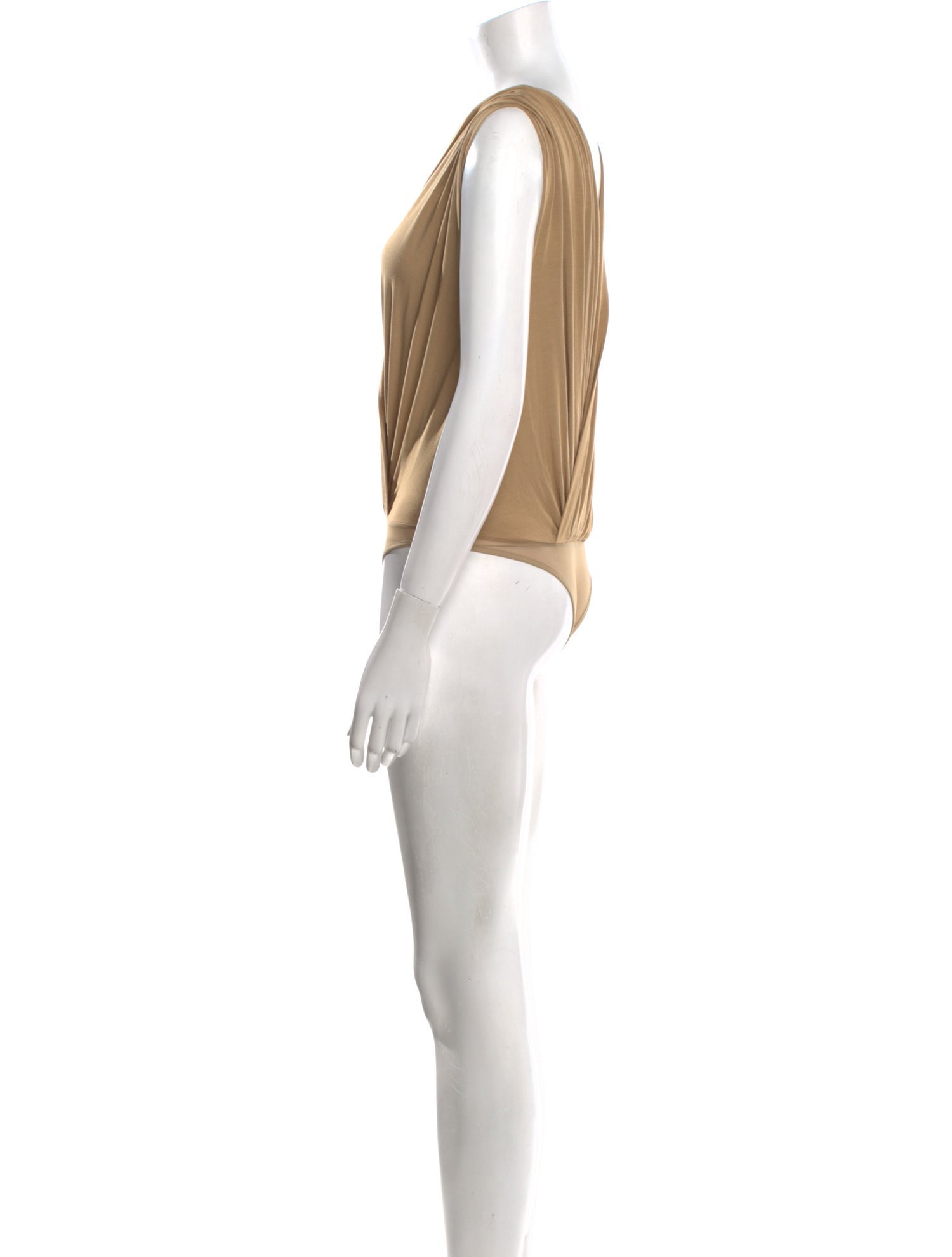 Donna Karan V-Neck Short Sleeve Bodysuit