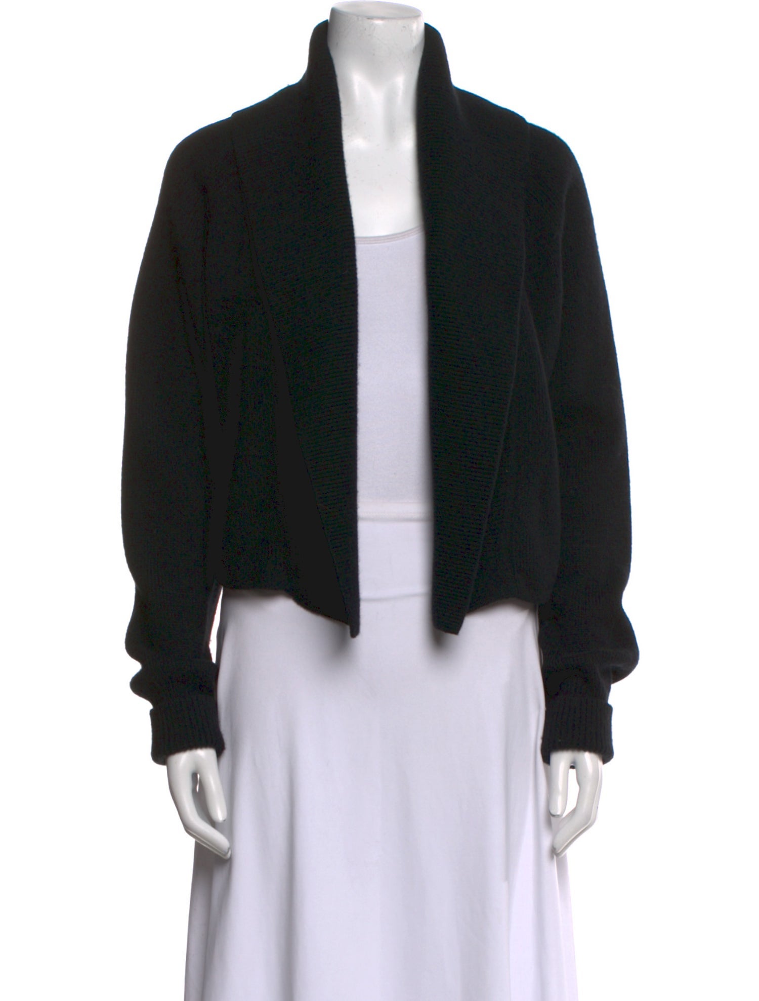 Donna Karan Wool Open Front Sweater