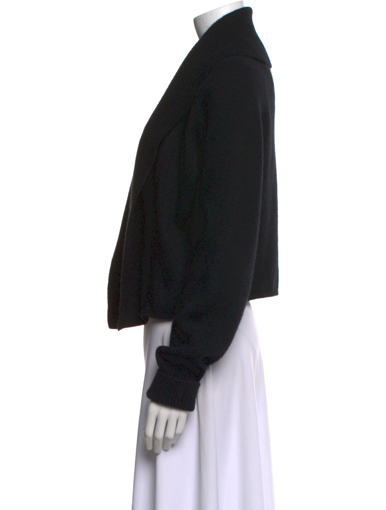 Donna Karan Wool Open Front Sweater