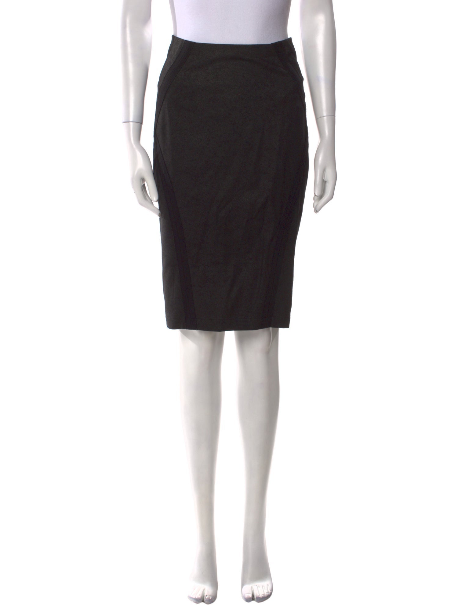 Donna Karan Pleated Accents Knee-Length Skirt