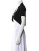 Donna Karan V-Neck Short Sleeve Crop Top