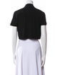 Donna Karan V-Neck Short Sleeve Crop Top