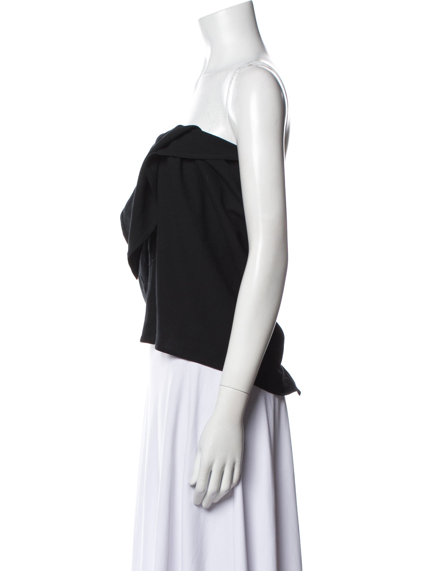 Donna Karan Wool Strapless Top