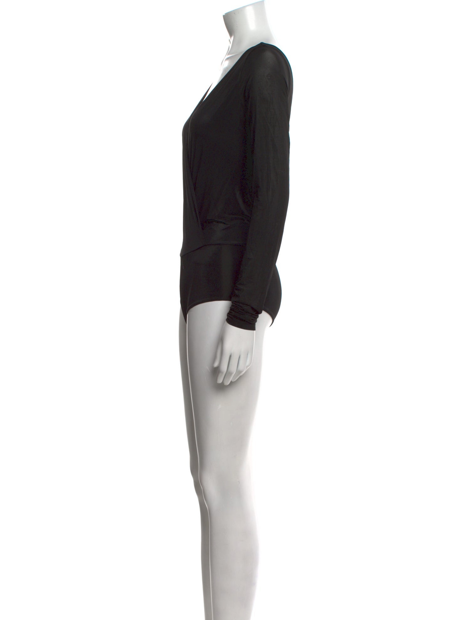 Donna Karan V-Neck Long Sleeve Bodysuit