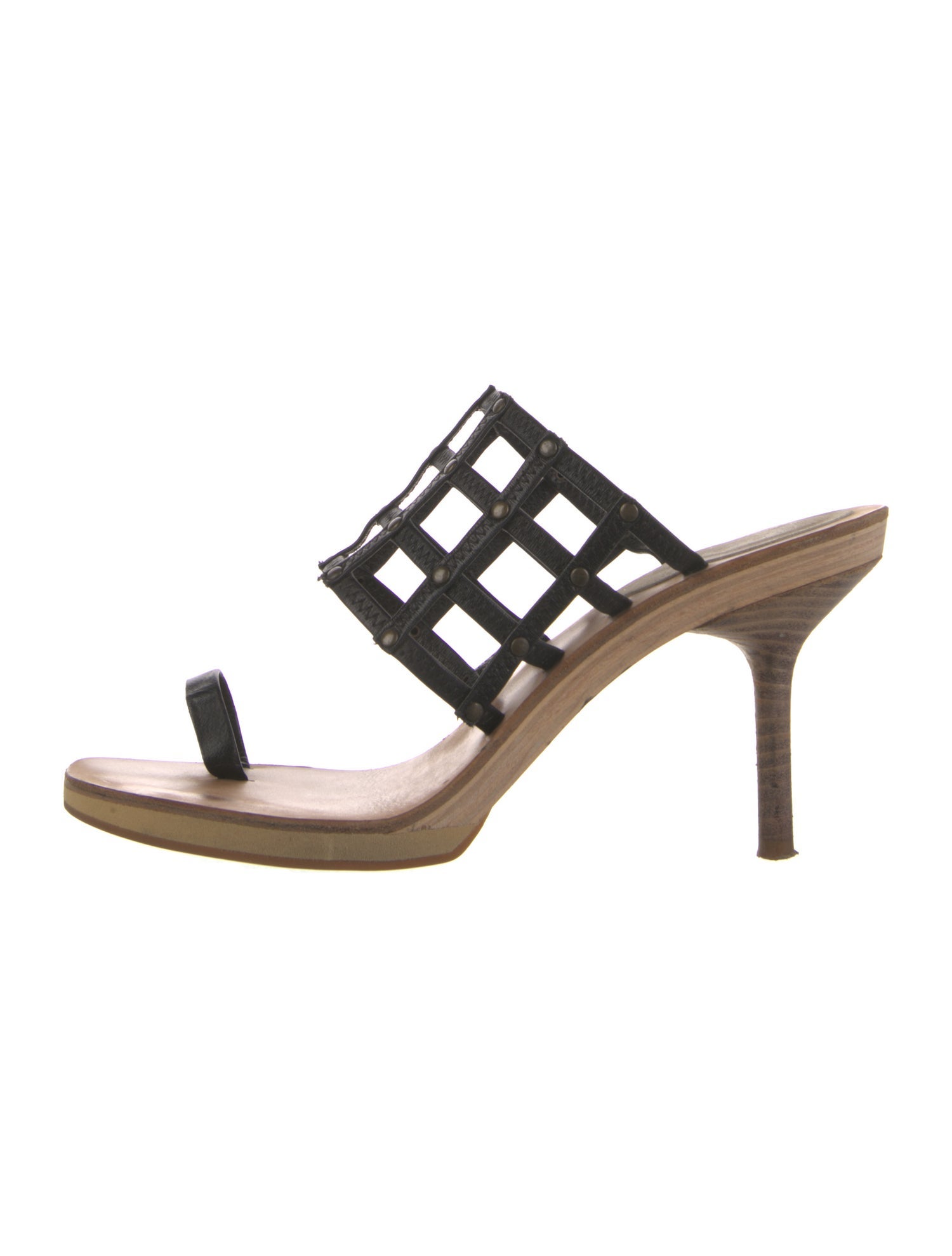 Donna Karan Leather Slides