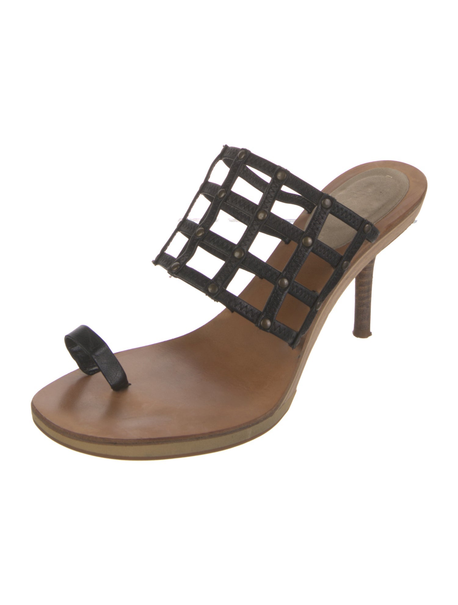 Donna Karan Leather Slides