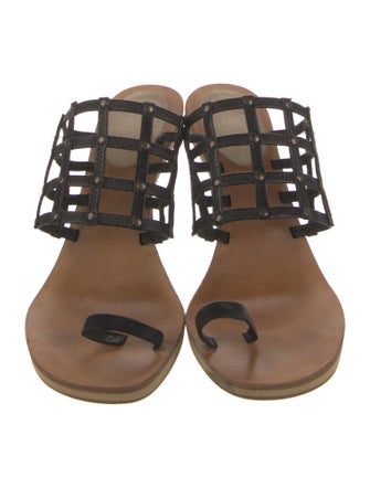 Donna Karan Leather Slides