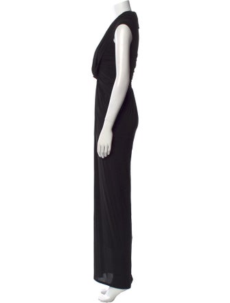 Donna Karan V-Neck Long Dress