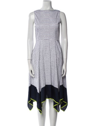 Donna Karan Printed Midi Length Dress