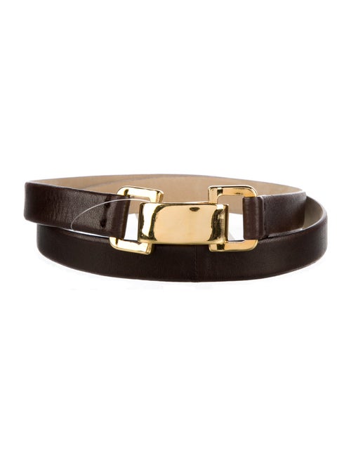 Donna Karan Skinny Leather Belt